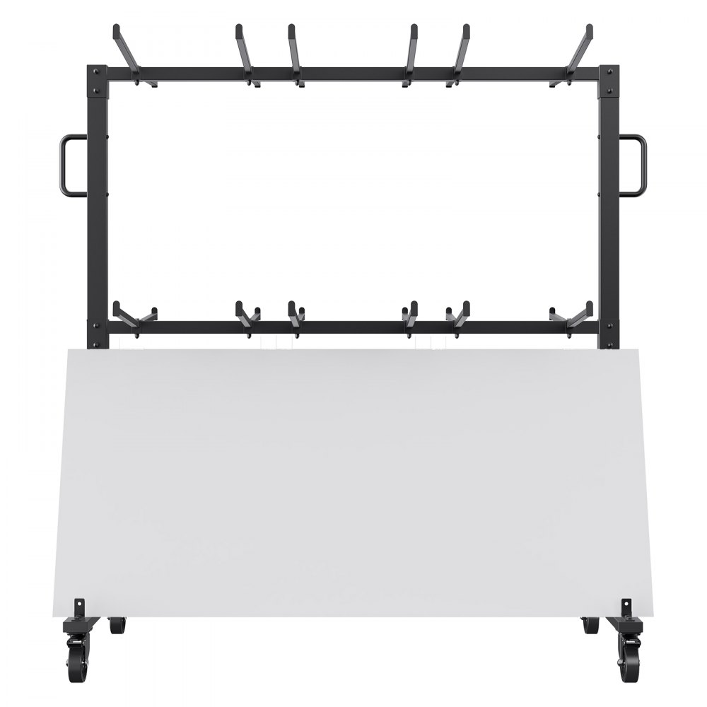 VEVOR Carrello per Sedie Pieghevoli, Carrello portaoggetti con capacità di 530 Libbre per riporre 84 Sedie, Supporto per Sedie in Ferro Resistente con 4 Ruote, 2 Corde Elastiche, Copertura