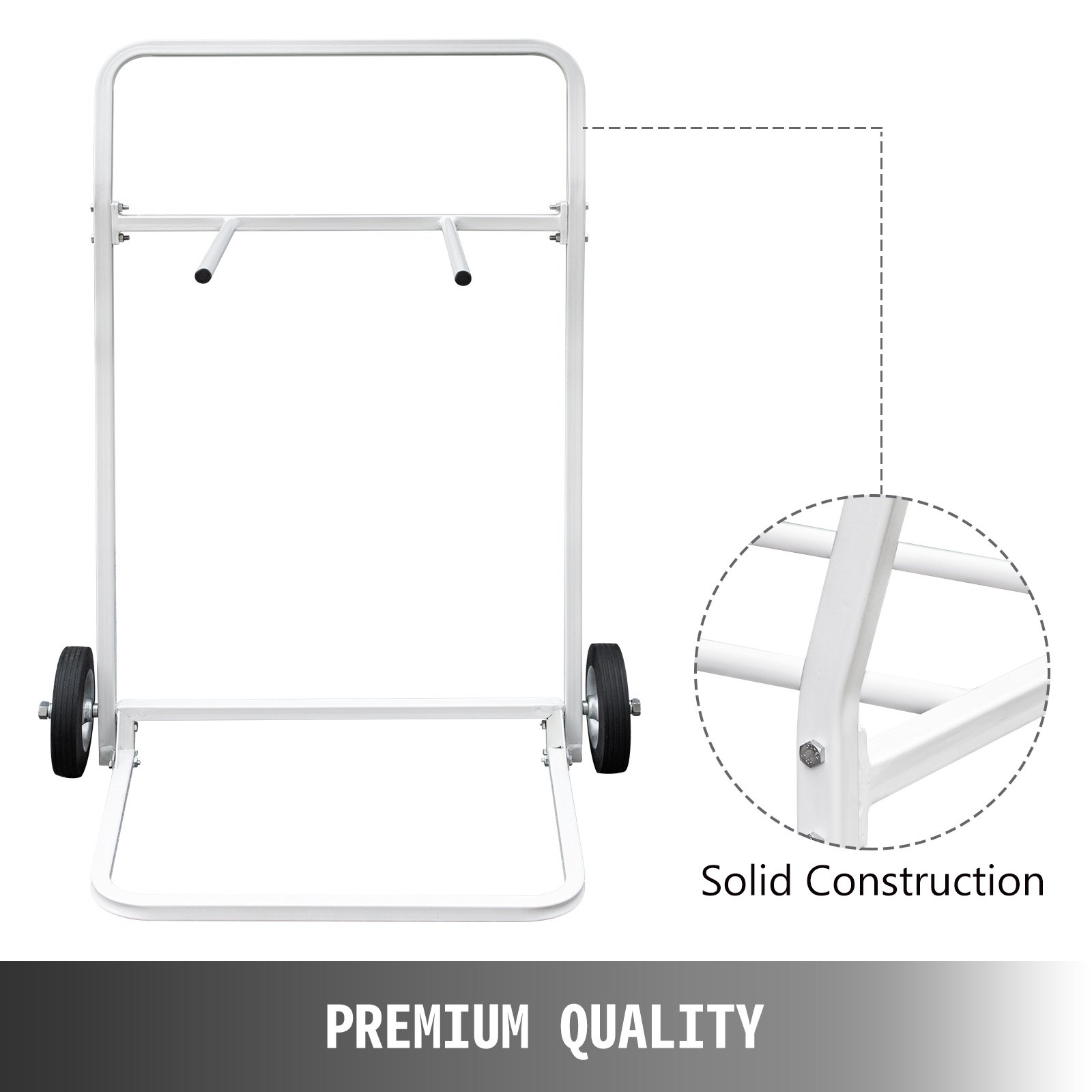 Vevor Carrello Pieghevole Porta Sedie Salvaspazio Bianca Capacità Da 220 Libbre