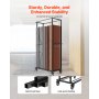 VEVOR Porta Sedie Pieghevole, Capacità 227 kg, Carrello per Sedie Resistente per 60 Sedie, Carrello Porta Sedie in Metallo con Ruote Girevoli e Ruote Bloccabili per Feste, Eventi, Hotel, Nero Opaco
