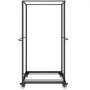 VEVOR Chair Trolley, Foldable Chair Stand, 227kg Load Capacity, Heavy-Duty Chair Cart for 60 Chairs, Metal Chair Stand with Swivel Casters & Locking Wheels, for Parties, Hotels, Matte Black