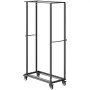 VEVOR Chair Trolley, Foldable Chair Stand, 227kg Load Capacity, Heavy-Duty Chair Cart for 60 Chairs, Metal Chair Stand with Swivel Casters & Locking Wheels, for Parties, Hotels, Matte Black