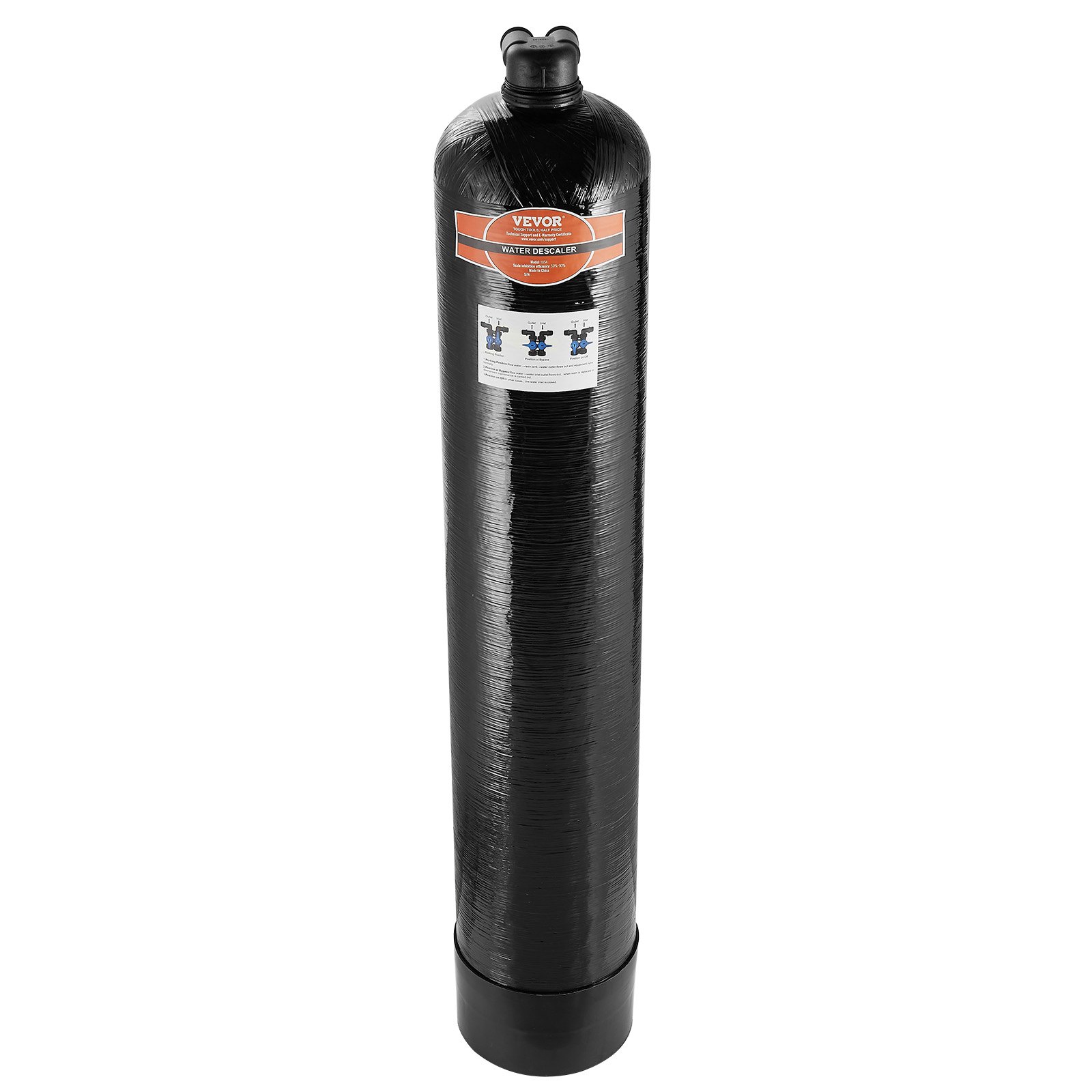 VEVOR Addolcitore Acqua Senza Sale Uso Domestico 5-8 Persone, Sistema Disincrostazione dell'Acqua di Città, BSPT da 1" e BSPT da 3/4", Addolcitore per Acqua Flusso max .3,4 m³/h per Tubazione