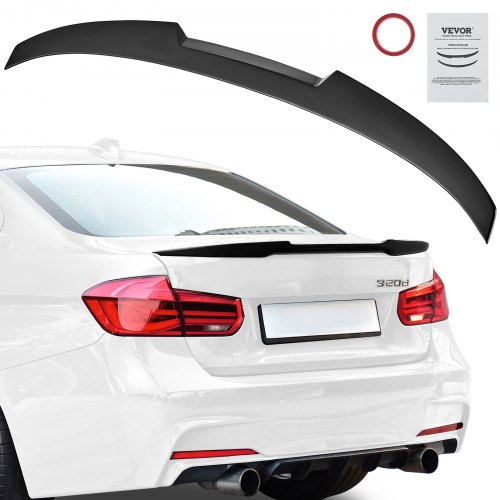 VEVOR GT Coda Dell'Automobile da 1230 mm Spoiler Posteriori, Compatibile con BMW F30 2012-2018, Materiale ABS ad Alta Resistenza, Vernice da Forno, Ala Spoiler Posteriore per Auto, Nero Lucido