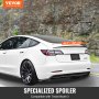 VEVOR GT Wing Spoiler per Auto, 48,2 Pollici, Compatibile con Tesla Model 3, Materiale ABS ad Alta Resistenza, Vernice da Forno, Spoiler Posteriore per Auto, Spoiler da Corsa per Auto, Nero Opaco