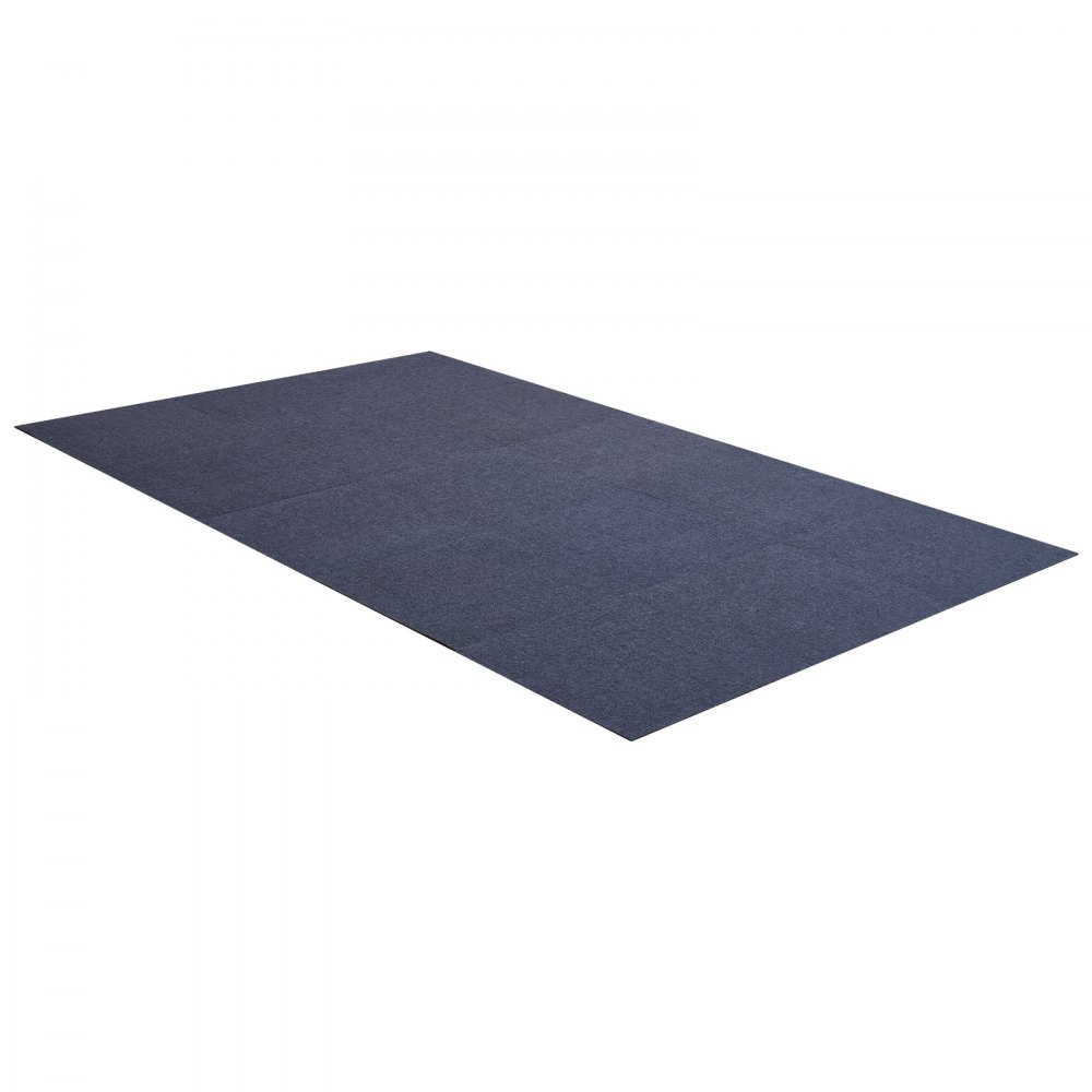 VEVOR Piastrelle per Moquette, 610x610 mm, Confezione da 15, Tappeti Quadrati Staccabili e Attaccabili, Autoadesive per Pavimenti Morbidi Imbottiti per Copertura 5,6㎡, per Soggiorno Ufficio, Grigio