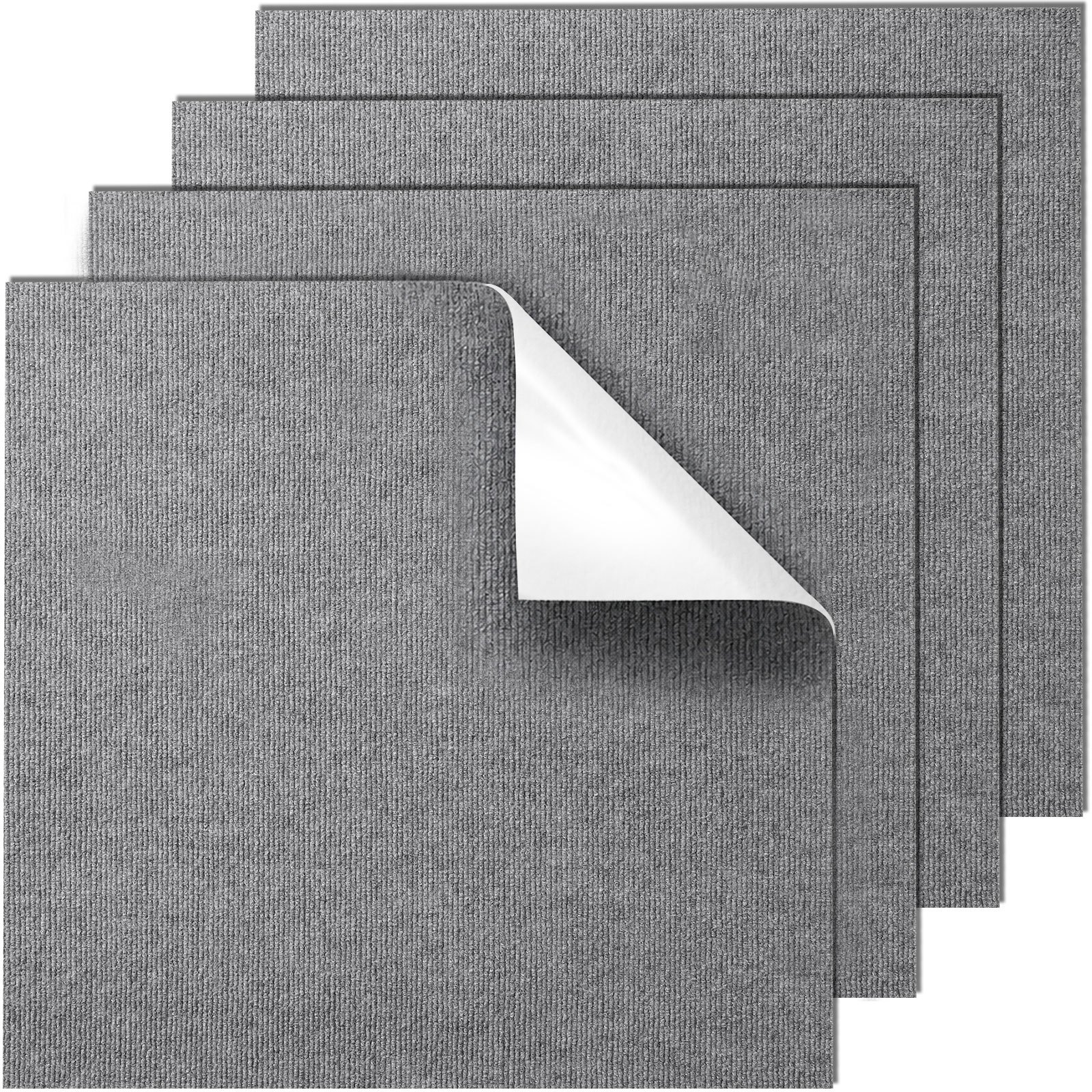 VEVOR Piastrelle per Moquette Stacca Incolla, Piastrelle per Moquette Autoadesive Quadrate 610 x 610 mm Piastrelle per Moquette Morbide Imbottite, per Camera da Letto Soggiorno Interni Esterni