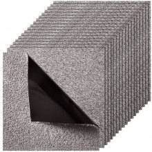 VEVOR Piastrelle per Moquette, 457 x 457  mm 10 Pezzi, Tappeto Quadrato Modulare, Pavimento Morbido Imbottito per Copertura Senza Cuciture 2,09 ㎡, per Soggiorno Camera da Letto, Marrone Scuro