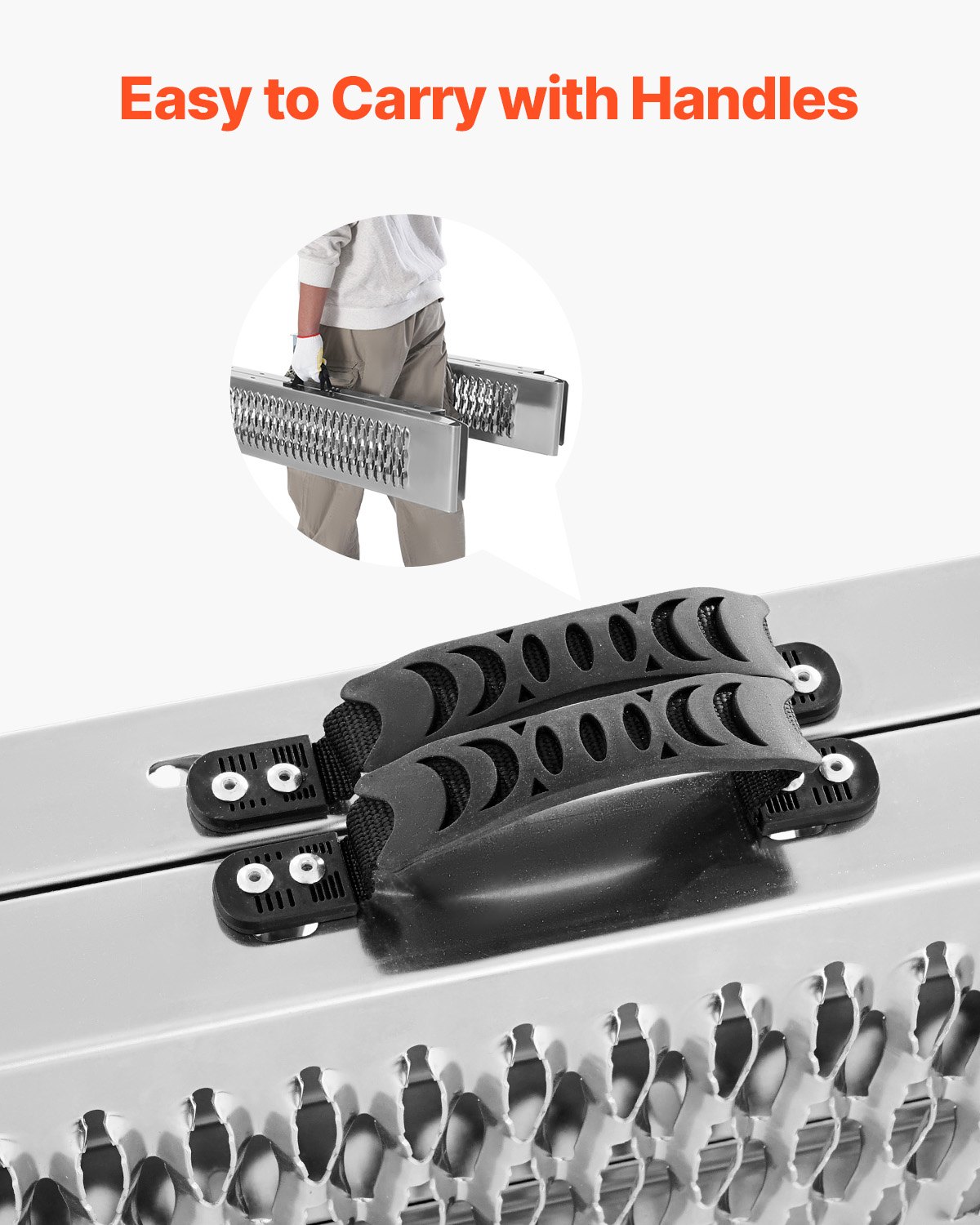 VEVOR Rampe in Alluminio da 453,59 kg 2 Pezzi, Rampa di Carico Universale Stabile con Maniglie, Superficie di Rampa più Ampia, Adatte per ATV, UTV, Motociclette, Biciclette Elettriche