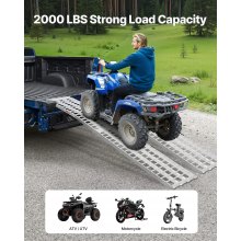 VEVOR Rampe in Alluminio 907,18 kg Rampe di Carico Resistenti con Maniglie 2 PZ