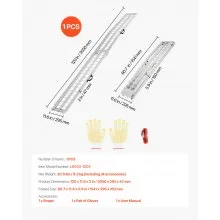 VEVOR Rampe in Alluminio 272,15 kg Rampe di Carico Resistenti con Maniglie 1 PZ