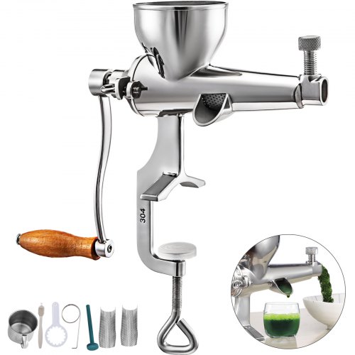 Vevor Spremiagrumi Manuale Wheatgrass Cavolo Sedano Spinaci Tritacarne Argento