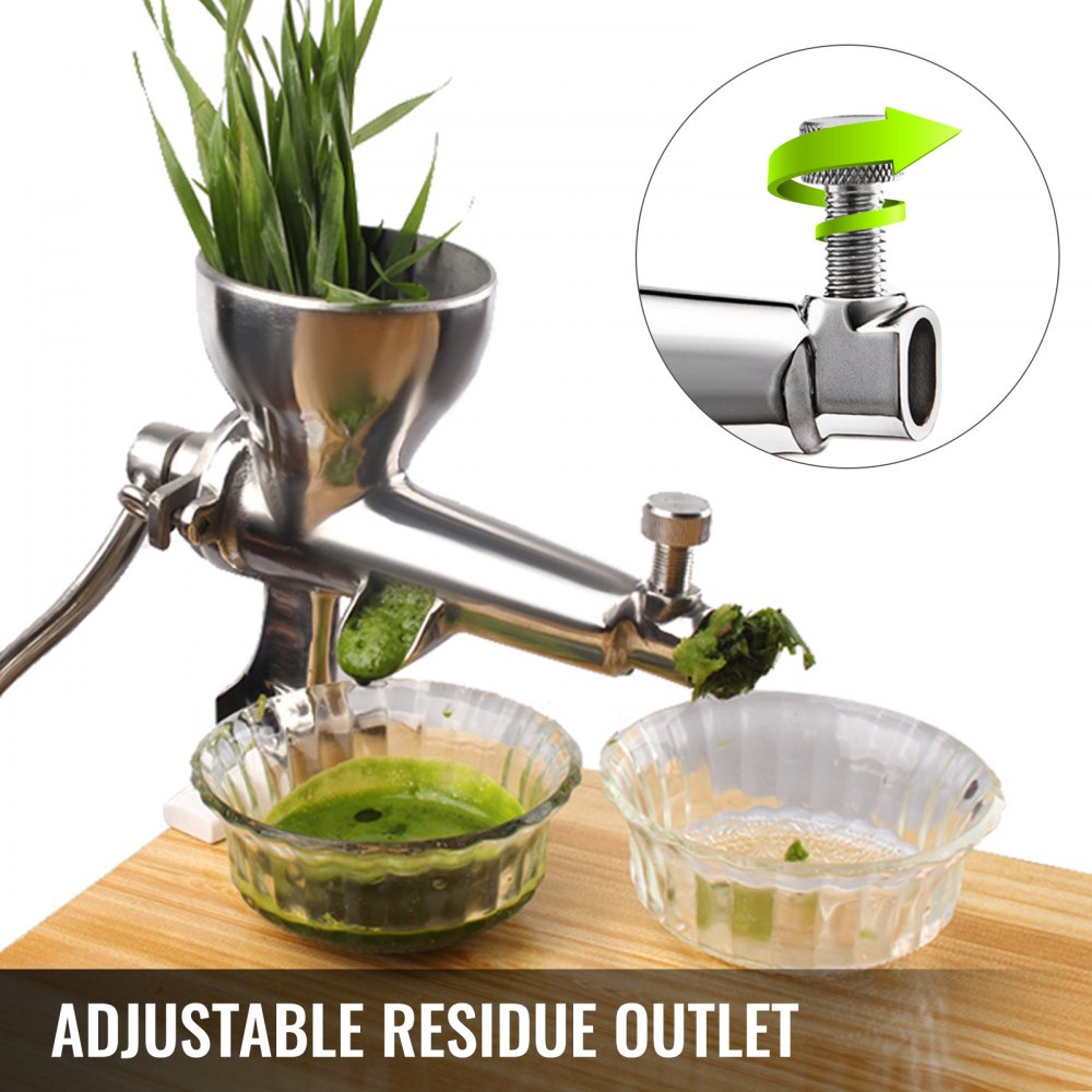 Vevor Spremiagrumi Manuale Wheatgrass Cavolo Sedano Spinaci Tritacarne Argento