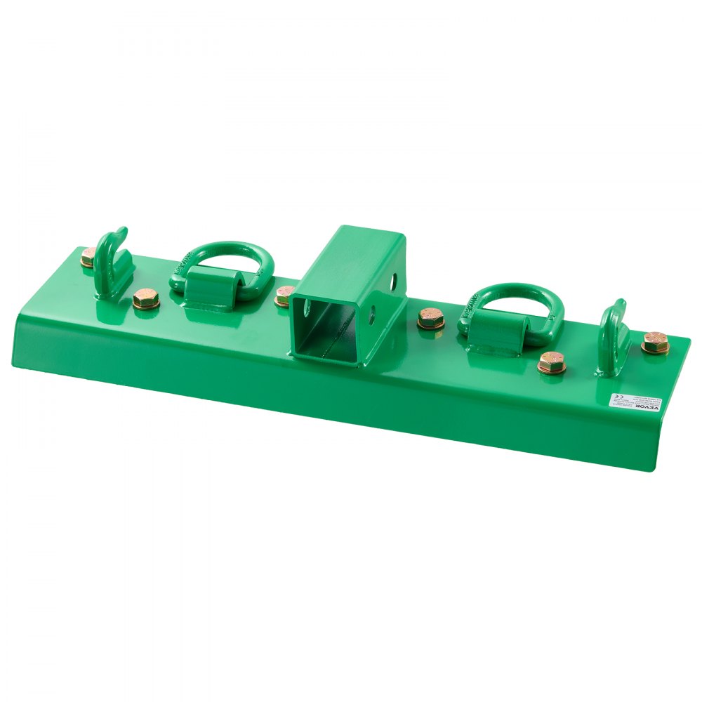 VEVOR 7.93mm tractor bucket hook with lashing ring, forged steel grade 70, screw-on grab hook with backplate, compatible with tractor buckets, motorhomes, UTV trucks, maximum breaking strength 5443.1kg