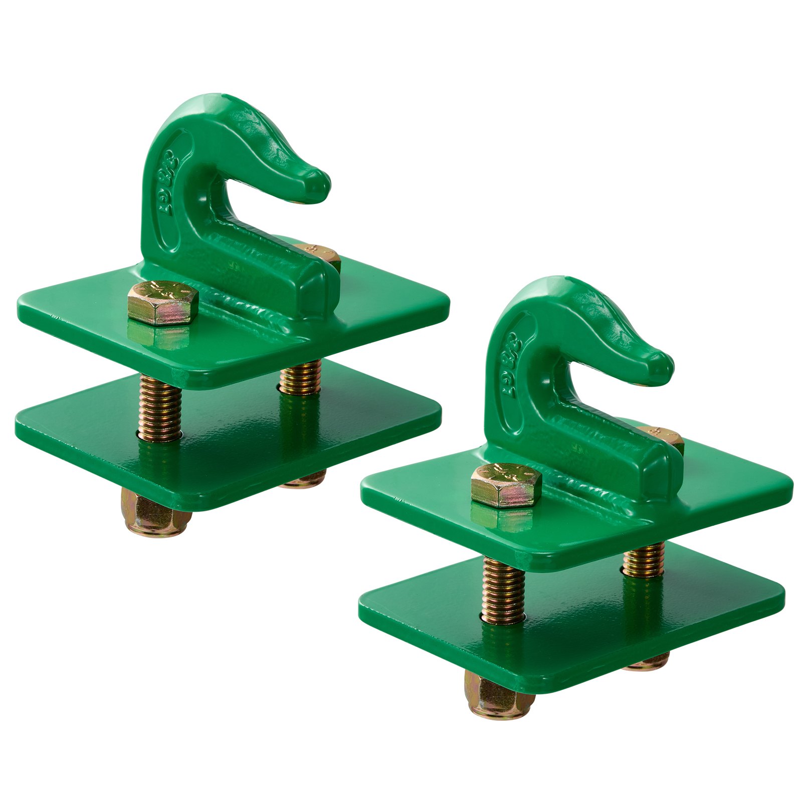 Vevor 9.52 mm tractor bucket hooks, grade 70, steel, set of 2 screw-on grab hooks, robust bracket with mounting plate, max. breaking strength 6803.88 kg, compatible with motorhomes, pickups, and trucks