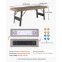 VEVOR Tavolo Gioco da Shuffleboard e Curling Gambe Pieghevoli 2,1 m Legno, Gambe Pieghevoli Superficie Liscia, Set di Accessori, 8 Dischi, 2,1 x 0,6 x 0,8 m, per Sala Giochi, Famiglia, Bar, Feste