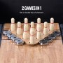 VEVOR Tavolo da Shuffleboard 2, 74 m Set di Gioco Combinato Shuffleboard Bowling