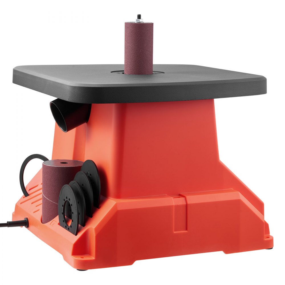 VEVOR Levigatrice a Mandrino Oscillante, Smerigliatrice da Banco da 2000 giri/min con Corsa da 16 mm, 6 Manicotti 12,7-76,2 mm, Dimensioni Lavorabili 390 x 415 mm per Lavorazione del Legno