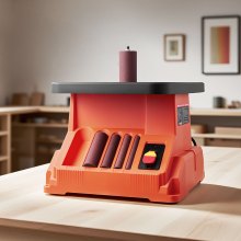 VEVOR Levigatrice a Mandrino Oscillante, Smerigliatrice da Banco da 2000 giri/min con Corsa da 16 mm, 6 Manicotti 12,7-76,2 mm, Dimensioni Lavorabili 390 x 415 mm per Lavorazione del Legno