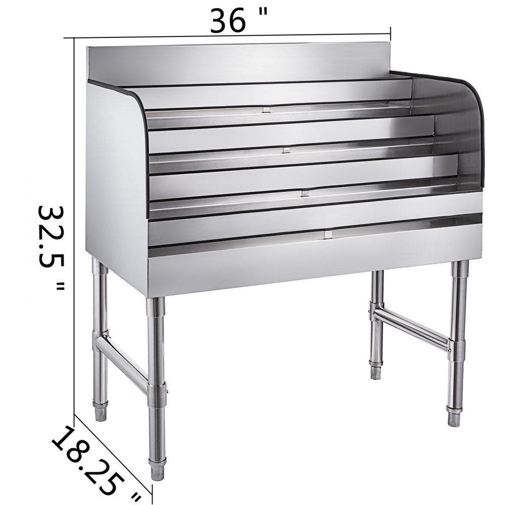 VEVOR Portabottiglie Liquori 4 Ripiani, Porta Bottiglie Vino Cinque Livelli 91x47x82,5cm in Acciaio Inossidabile, Portabottiglie per Liquori, Espositore per Bottiglie di Liquori