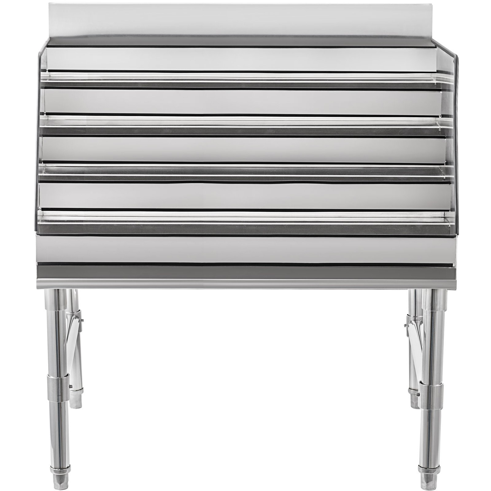 VEVOR Portabottiglie Liquori 4 Ripiani, Porta Bottiglie Vino Cinque Livelli 91x47x82,5cm in Acciaio Inossidabile, Portabottiglie per Liquori, Espositore per Bottiglie di Liquori