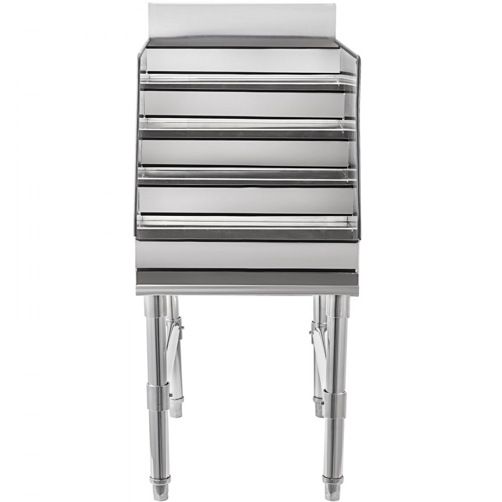 VEVOR Portabottiglie Liquori 5 Ripiani, Porta Bottiglie Vino Cinque Livelli 30x58x82,5cm in Acciaio Inossidabile, Portabottiglie per Liquori, Espositore per Bottiglie di Liquori