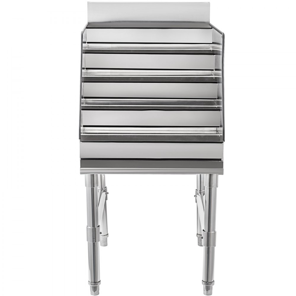 VEVOR Portabottiglie Liquori 5 Ripiani, Porta Bottiglie Vino Cinque Livelli 45x58x82,5cm in Acciaio Inossidabile, Portabottiglie per Liquori, Espositore per Bottiglie di Liquori