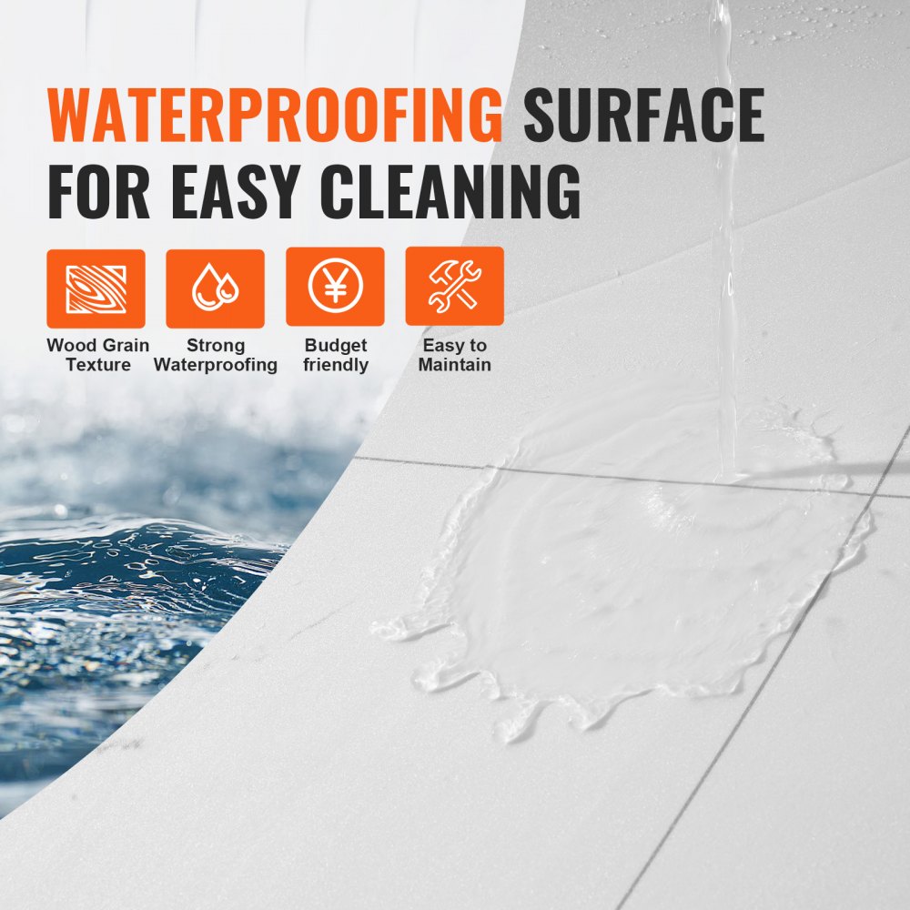 VEVOR Piastrelle per Pavimenti Autoadesive in Vinile 9900 mm x 600 mm Spessore 1,5 mm Struttura Marmo Bianco per Cucina, Sala da Pranzo, Camere da Letto, Bagni, Facili per l'Arredamento della Casa