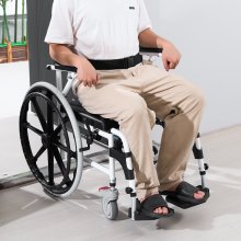 VEVOR Sedia a Rotelle per Disabili Doccia a Rotelle in Alluminio da 440 mm