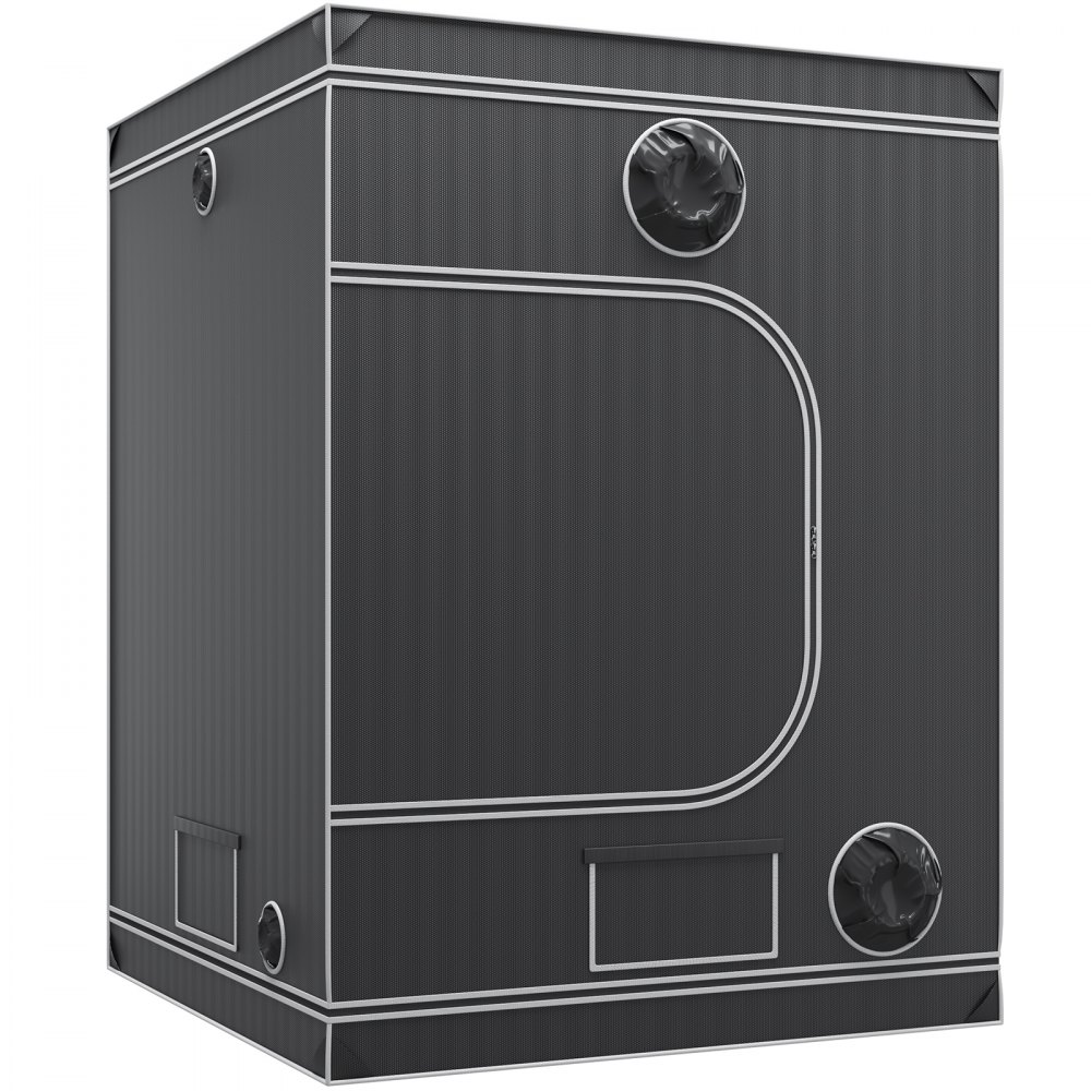 VEVOR Growbox 152x152x203cm Grow tent 2000D Oxford fabric and steel frame Growtent 60kg Plant cultivation 178x130cm door size Greenhouse Plant tent Growroom Grow cabinet Greenhouse