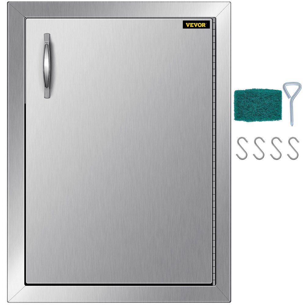 Porte Per Cucina Da Esterno In Acciaio Inox - 33x22 Pollici, Doppia Anta, Per Barbecue E Isola - Foto 11