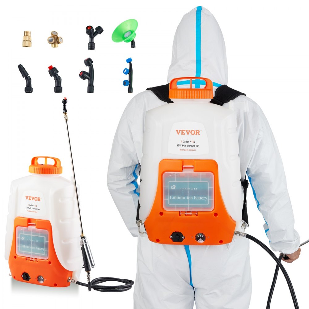 Nebulizzatore Giardino Elettrico 28L – Spruzzatore A Pressione Con Batteria 18V, Tubo 8m E Lancia Acciaio