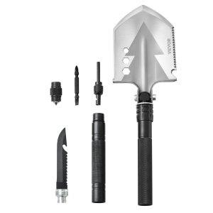 Outil Multifonction Survivaliste : Pelle, Scie, Hache Pour Camping – Occasion