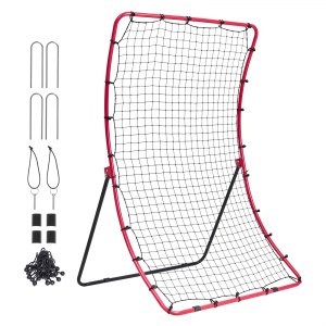 Rete Da Allenamento Pallavolo 2-in-1: Rimbalzo Multisport Regolabile Da 2,1x1,2m A 1,2x1,4m Con 5 Angoli - Inclusi Picchetti E Sacchi Di Sabbia