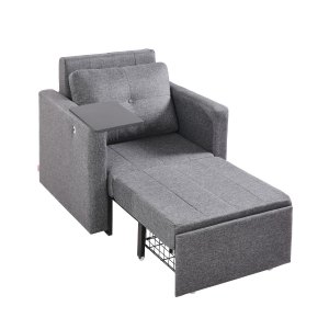 Divano Letto Pieghevole Per Bambini - 61x43x40 Cm, Si Apre In Letto, Tessuto Sherpa Morbido, Portata 20kg