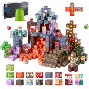Blocchi Magnetici 150 Pezzi Con Luci LED: Castello Fantasy Per Bambini 3+ Anni - Giocattoli STEM - 2