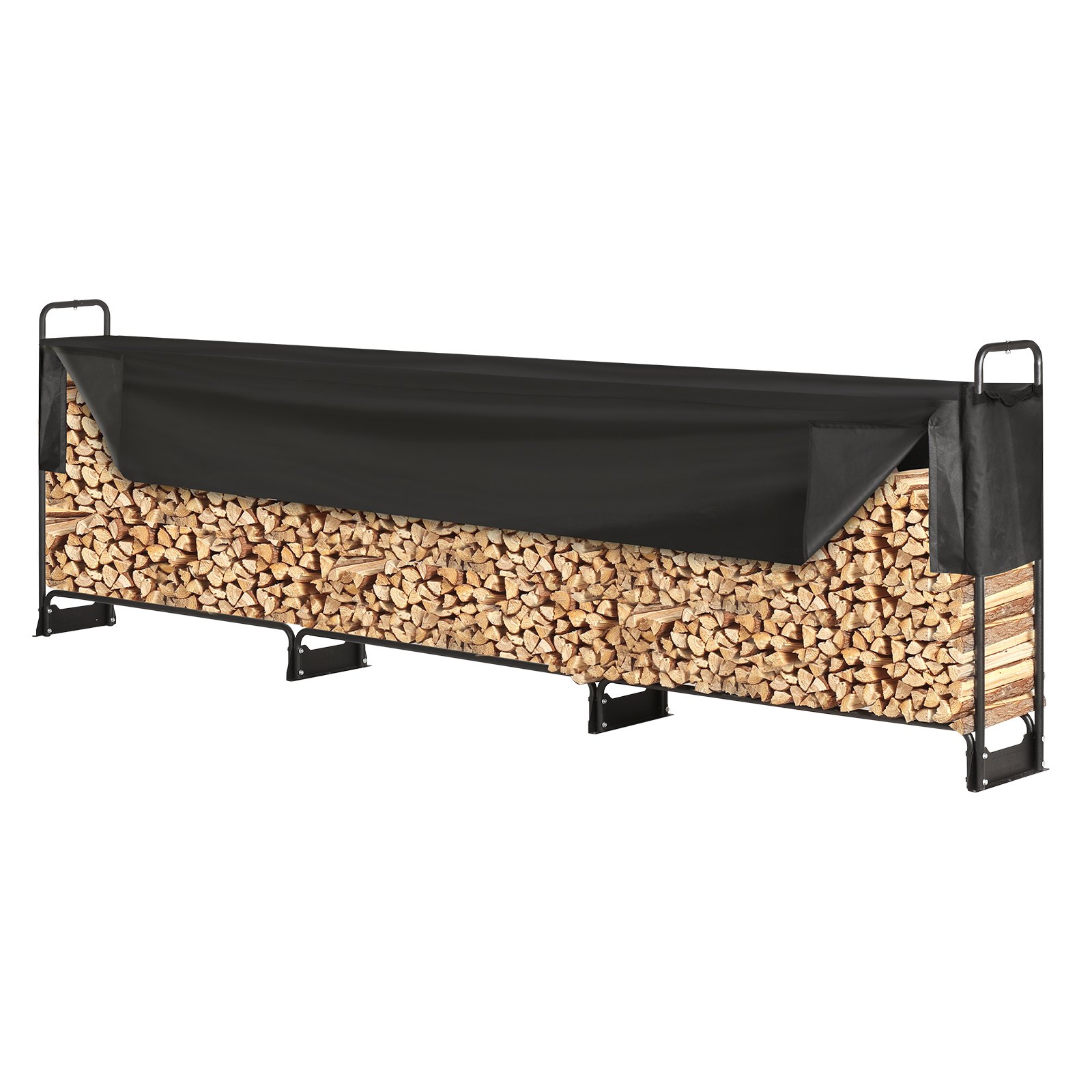 The Woodhaven Portalegna Per Legna Da Ardere Con Coperchio, 12 Piedi, Tubi In Acciaio, Made In USA - 2