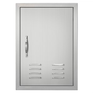 Porta Accesso Barbecue, Doppia Porta Cucina Esterna 762x533x46 Mm, Porta Piastra Fredda Da Incasso Reversibile Con Maniglie E Prese D Aerazione Per Isola Barbecue Armadio Da Esterno P 01033749353