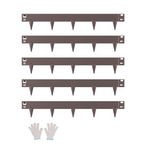 Bordo Da Giardino In Metallo Ondulato 15,2x10,2 M - Nero, Resistente E Personalizzabile Per Aiuole E Prati
