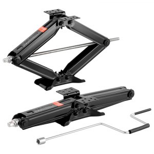 Set Livellamento Roulotte ProPlus – 4 Piastre Di Sostegno, Manovella 840mm E Livella A Croce