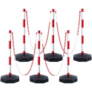 Paletti Di Delimitazione Rossi E Bianchi 84 Cm - Flessibili, Autoradrizzanti, Per Parcheggi E Cantieri