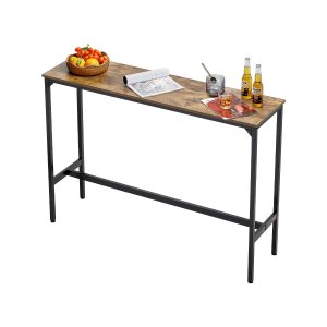 VEVOR Tavolo Alto da Bar per Esterni 100 x 37,5 cm, Tavolino da Pranzo Rettangolare Piano