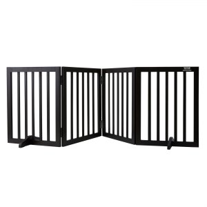 Cancello Magico,Portatile Pieghevole Dog Barriera Di Sicurezza,Cancello Per Cani Estensibile Per Scale E Corridoi,110 * 72cm Nero