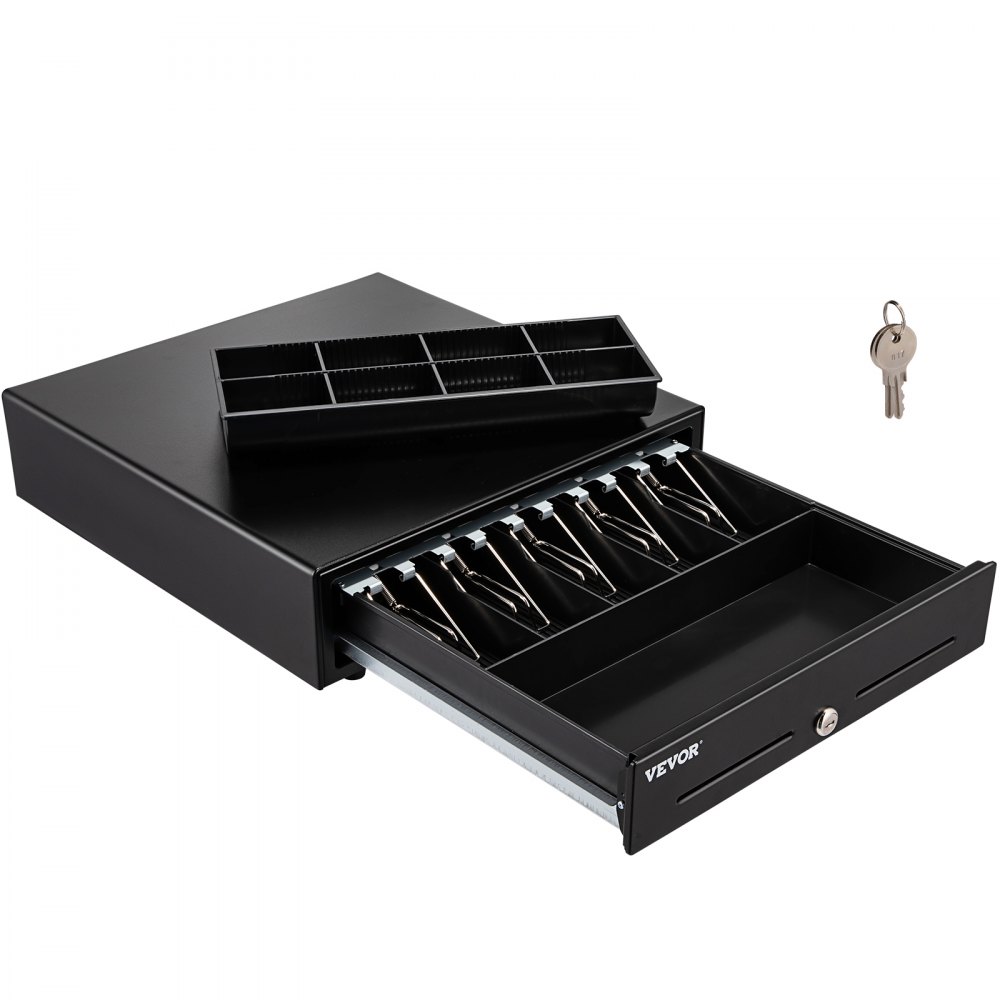 Cassetto Portasoldi Mini Per Registratore Di Cassa - 24x32 Cm Con 4 Scomparti Banconote E 8 Monete