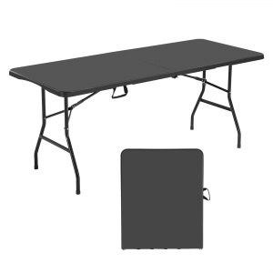 VEVOR Tavolo Pieghevole a Metà, Tavolo in Plastica Resistente Portatile VEVOR Tavolo Pieghevole a Metà, Tavolo in Plastica Resistente Portatile