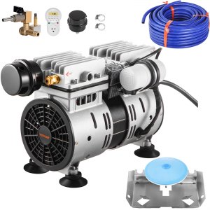 Diffusore Compressore VEVOR Aeratore per laghetto, Kit sistema di aerazione del lago 550 W 5 ...