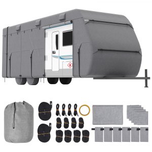 UK Custom Covers CTC792SILVERAD3 - Copertura per tetto per camper impermeabile, resistente, colore argento, dimensioni 5,7-7,5 m (Select In Advert