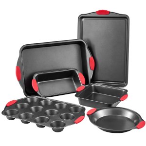 Beasea Set Di 2 Teglie Per Muffin In Acciaio Al Carbonio - Antiaderenti E Senza Giunture, Per Cupcake E Pasticcini