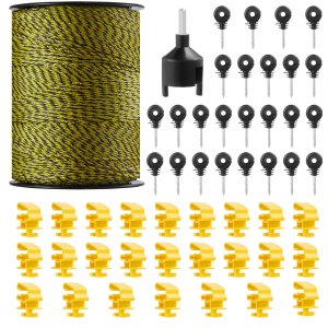 Kit Recinzione Forestale 100 M – Rete 160 Cm, 30 Pali A Z Da 2 M, Filo 250 M Da 2,5 Mm E 20 Tendifilo – Zincato