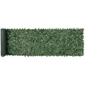 Recinzione Per Privacy Con Foglie Edera Artificiali - Pannello Verde 1,2x3,5m Per Giardino E Balcone