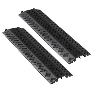 CPROSP Copertura Cavi a Pavimento, Canalina Calpestabile, 200 cm x 8,3 cm, 3 Canali, con Nastro